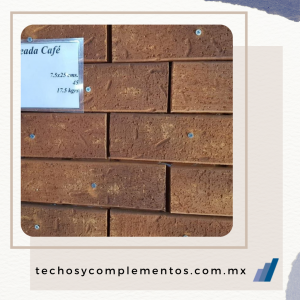 Facahaleta de barro Flameada Cafe Techos y complementos de Guadalajara acabados y recubrimientos para la construcción