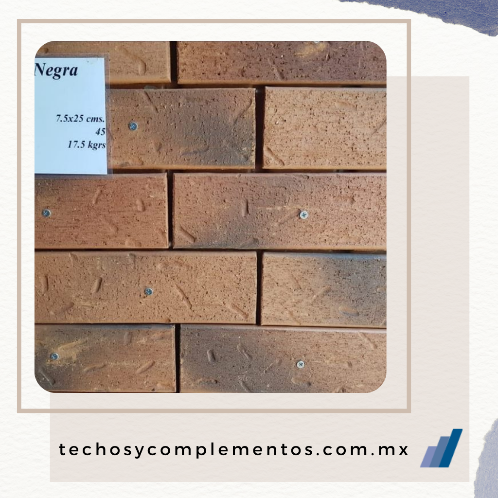 Facahaleta de barro Flameada Negra Techos y complementos de Guadalajara acabados y recubrimientos para la construcción